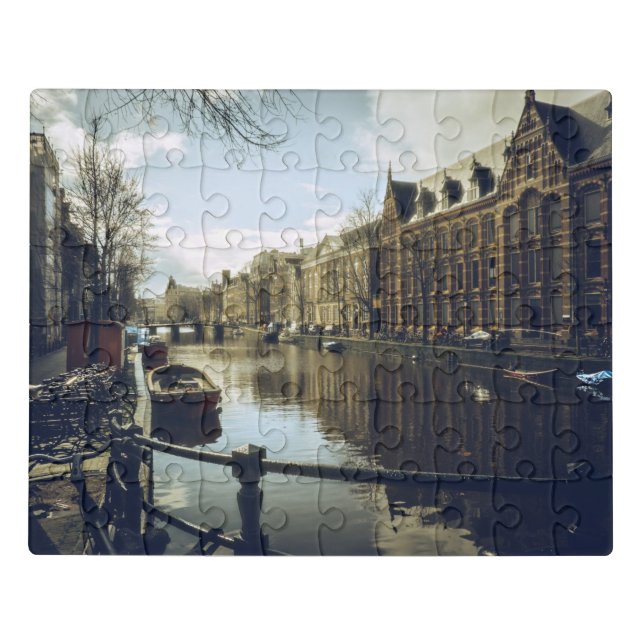 Amsterdam Canal   Jigsaw Puzzle (Puzzle Horizontal)