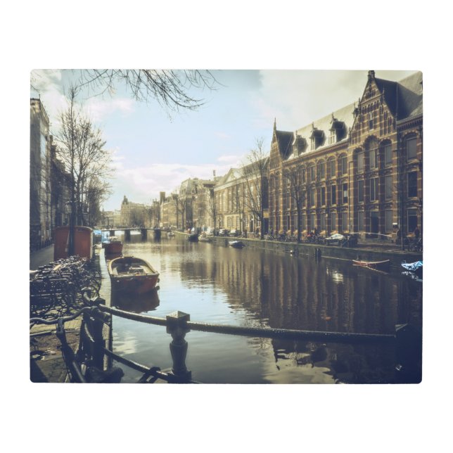 Amsterdam Canal   Metal Print (Front)