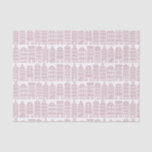 Amsterdam Canal Row Houses Light Red White Pattern Tissue Paper