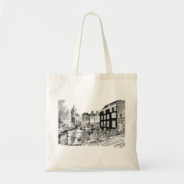 Amsterdam Canal Tote Bag (Front)