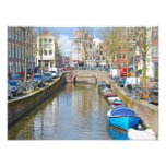 Amsterdam Canal With Boats Photo Print at Zazzle