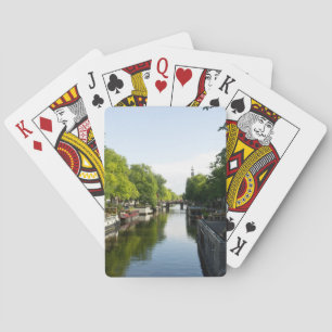 Amsterdam Canal with Houseboats Travel Photography Poker Cards