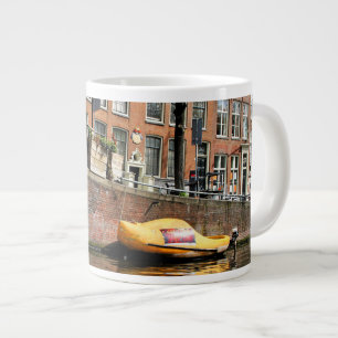 Amsterdam, Canal, Wooden Shoe Boat Giant Coffee Mug