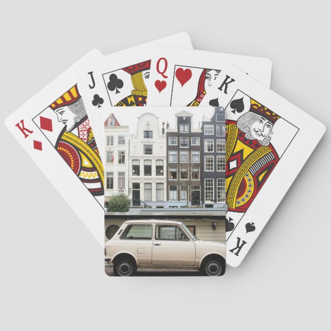 Amsterdam Canalhouses Tiny Car Poker Cards (Back)