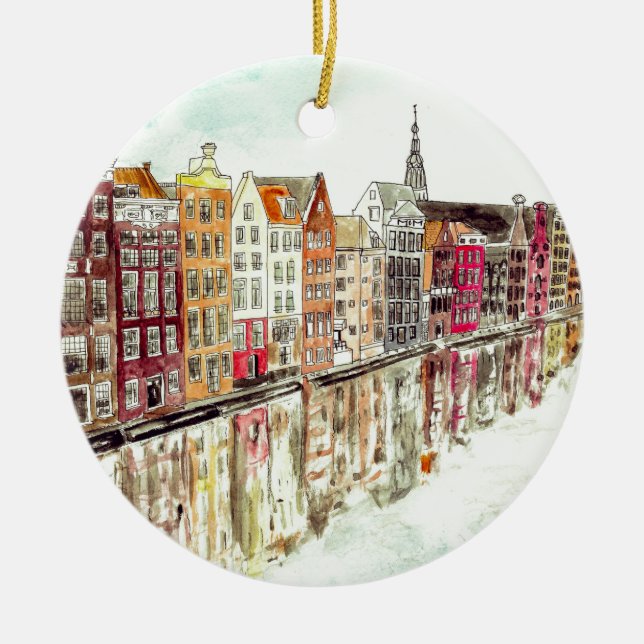Amsterdam Ceramic Ornament (Front)