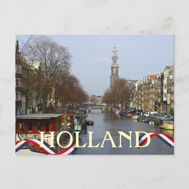 Amsterdam Church Tower Holland Postcard (Front)
