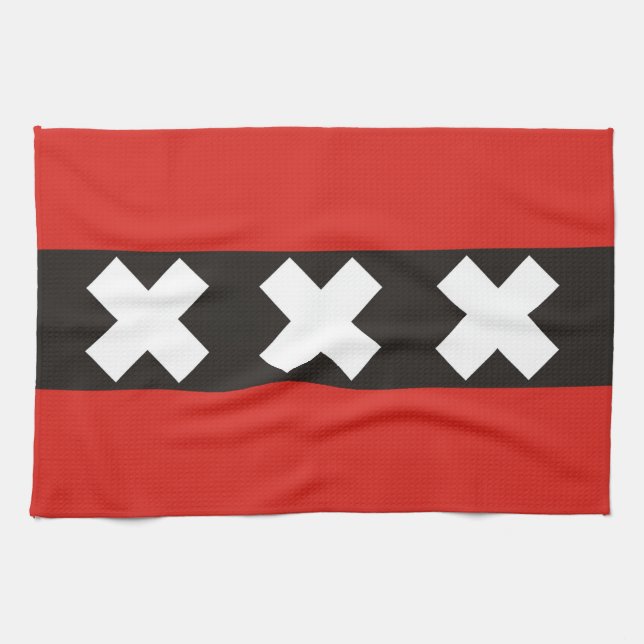 amsterdam city flag towel holland netherlands (Horizontal)