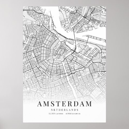 Amsterdam City Map Poster