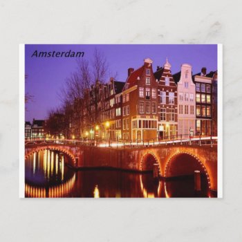 Amsterdam—city Of Lights [kan.k]. Postcard by Lakis_ at Zazzle
