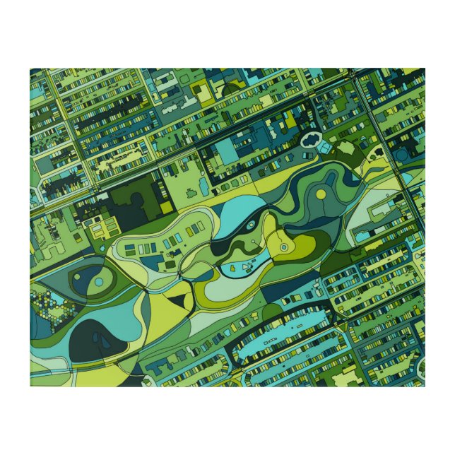 Amsterdam City Structure Map Acrylic Print (Front)