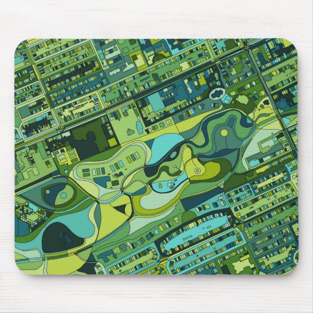 Amsterdam City Structure Map Mouse Pad (Front)