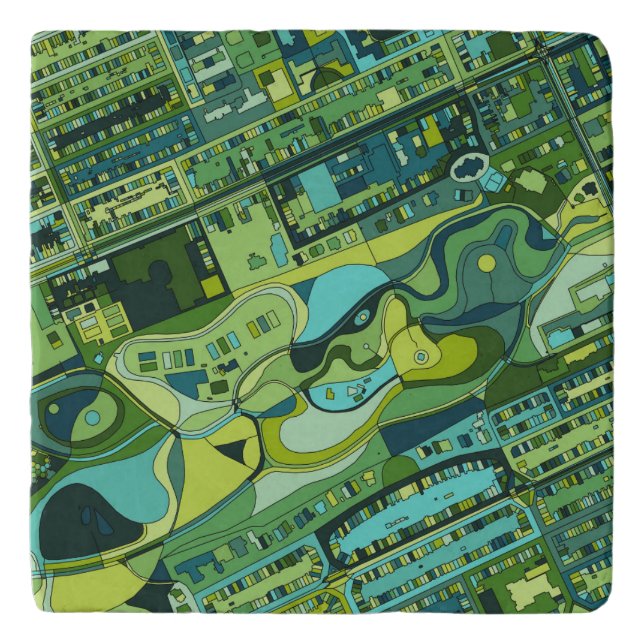 Amsterdam City Structure Map Trivet (Front)