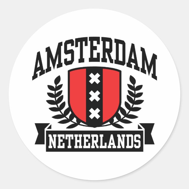 Amsterdam Classic Round Sticker (Front)