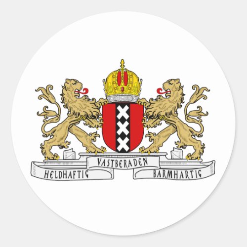 Amsterdam Coat of Arms Classic Round Sticker