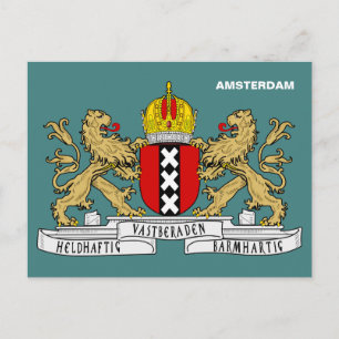Amsterdam Coat of Arms Postcard