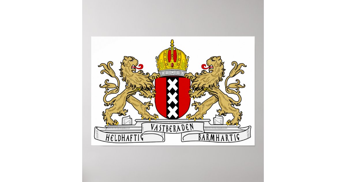 Amsterdam Coat of Arms Poster | Zazzle