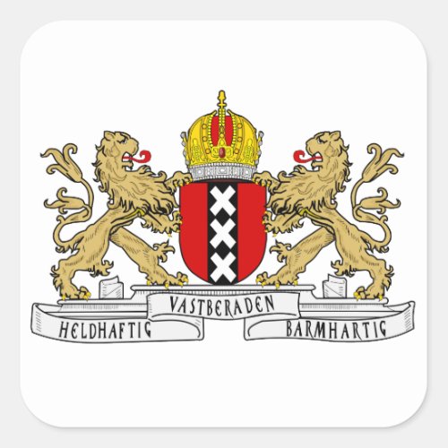 Amsterdam Coat of Arms Square Sticker