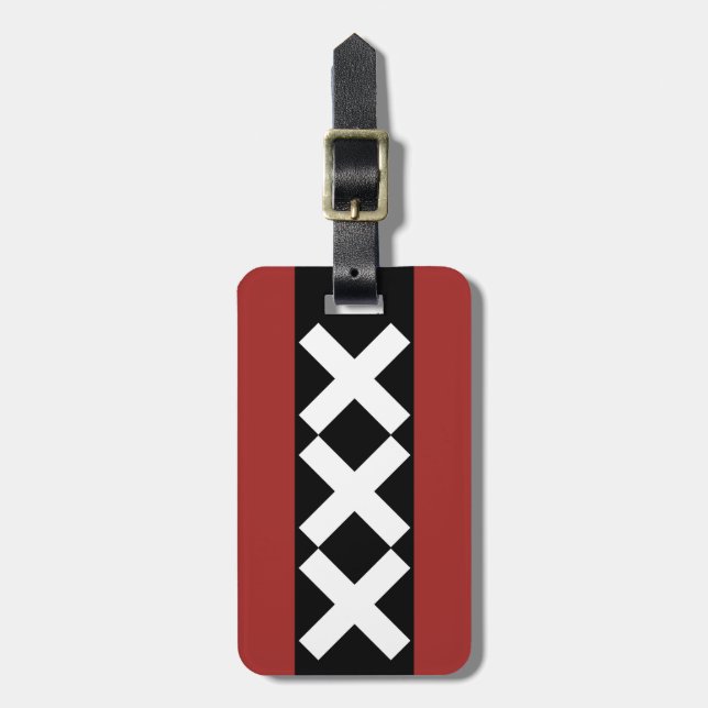 Amsterdam Coat of Arms symbol. Luggage Tag (Front Vertical)