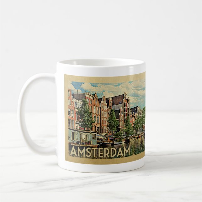 Amsterdam Coffee Mug Holland Vintage (Left)