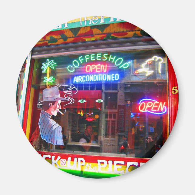 Amsterdam Coffee Shop Magnet (Front)