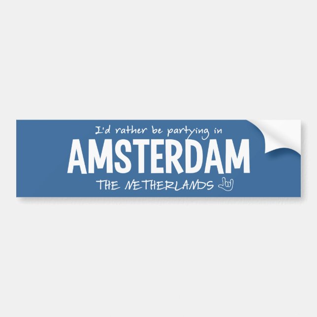 AMSTERDAM custom color bumpersticker Bumper Sticker (Front)