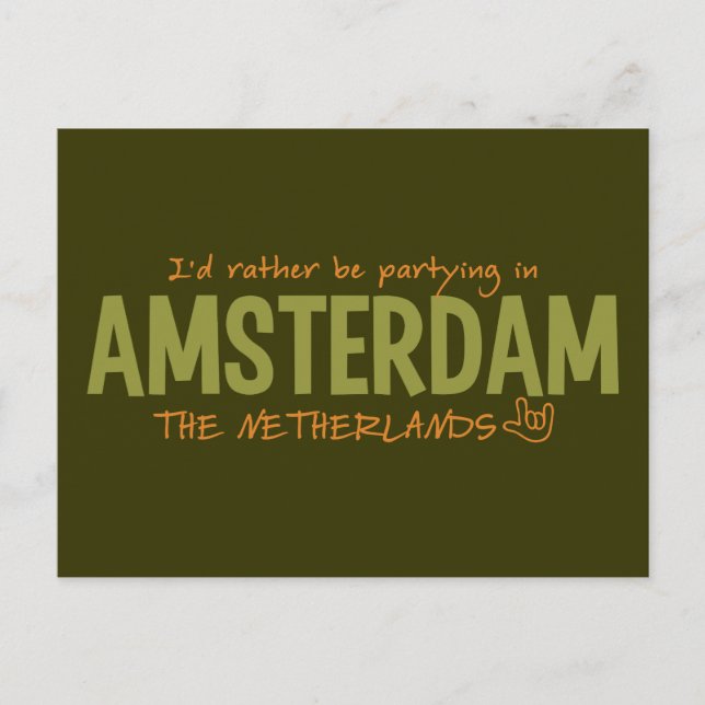 AMSTERDAM custom color postcard (Front)