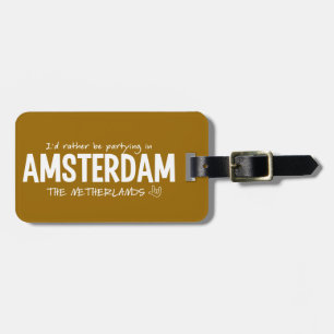 AMSTERDAM custom luggage tag