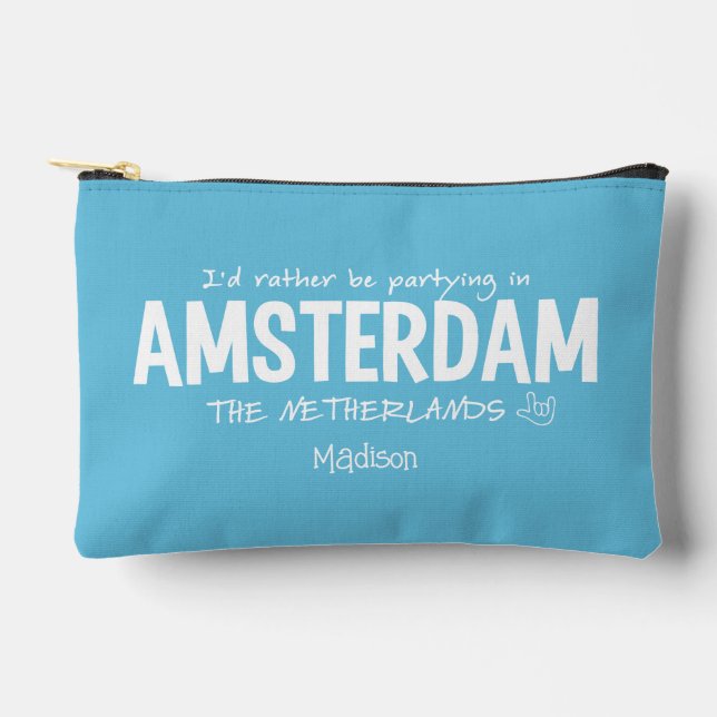 AMSTERDAM custom name & color Accessory Pouch (Front)