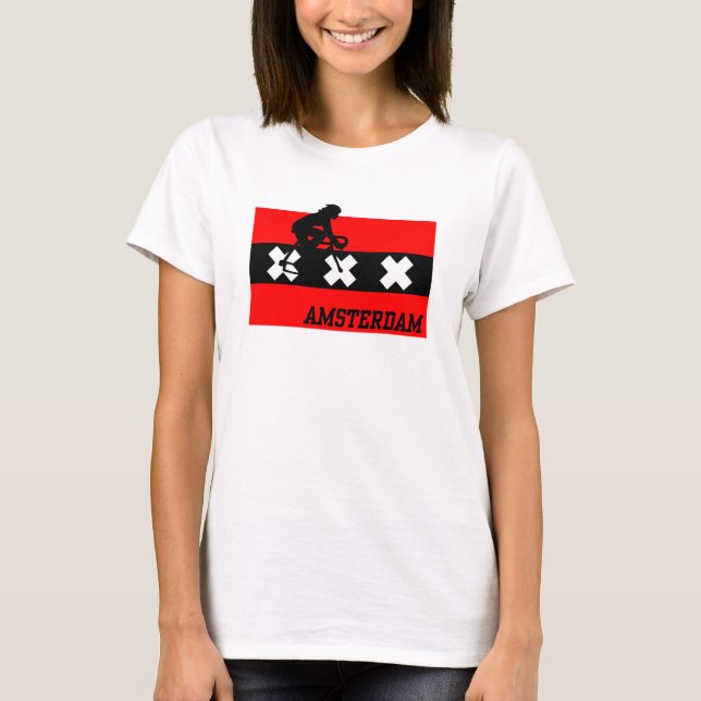Amsterdam Cycling Female T-Shirt (Front)