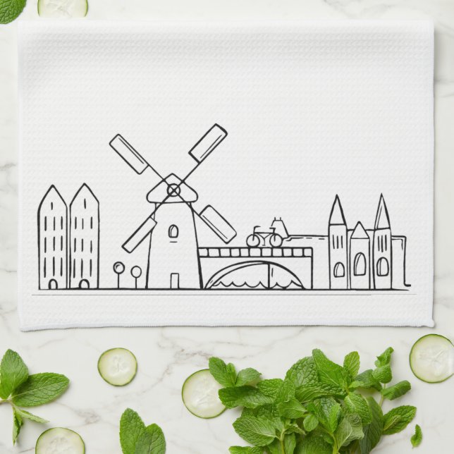 Amsterdam Dishtowel Kitchen Towel (Folded)