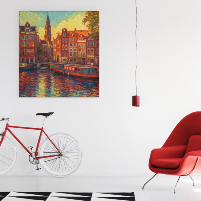 Amsterdam Dusk | Dutch Expressionist Art Poster (Creator Uploaded)