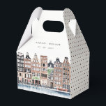 Amsterdam Dutch Canal Watercolor Landscape Wedding Favor Boxes<br><div class="desc">Amsterdam Dutch Canal Watercolor Landscape Theme Collection.- it's an elegant script watercolor Illustration of Canal Houses,  bikes,  Dutch Amsterdam landscape,  perfect for your Dutch destination wedding & parties. It’s very easy to customize,  with your personal details. If you need any other matching product or customization,  kindly message via Zazzle.</div>