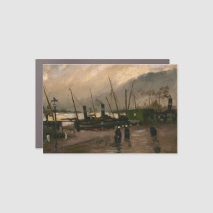Amsterdam Fishermen's Harbor Storm by Vincent Gogh Car Magnet