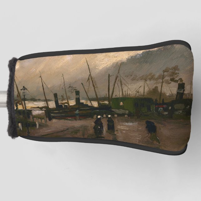 Amsterdam Fishermen's Harbor Storm by Vincent Gogh Golf Head Cover (Front)
