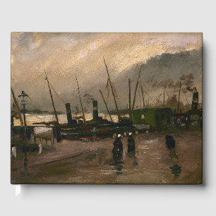 Amsterdam Fishermen's Harbor Storm by Vincent Gogh Guest Book