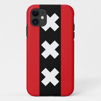 Amsterdam Flag Iphone 11 Case by GrooveMaster at Zazzle
