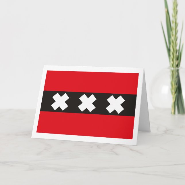 Amsterdam Flag Greeting Card (Front)
