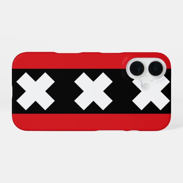 Amsterdam Flag iPhone Case (Back Horizontal)