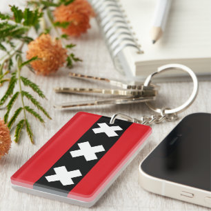 Amsterdam Flag Keychain