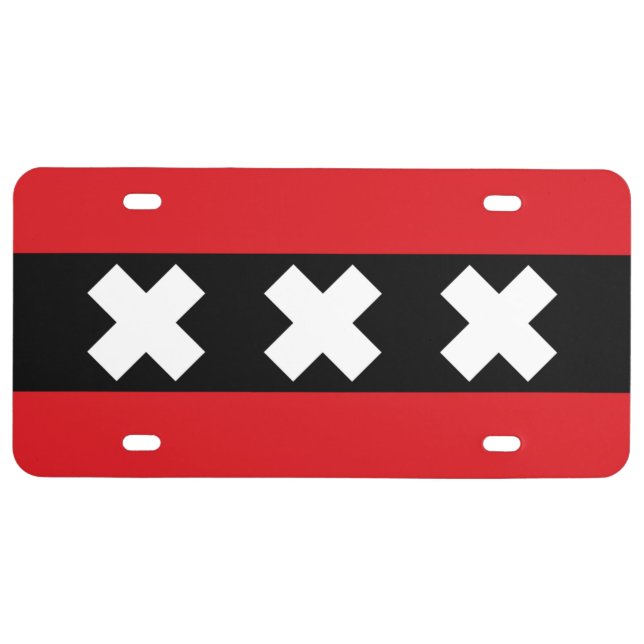 Amsterdam Flag License Plate (Front)