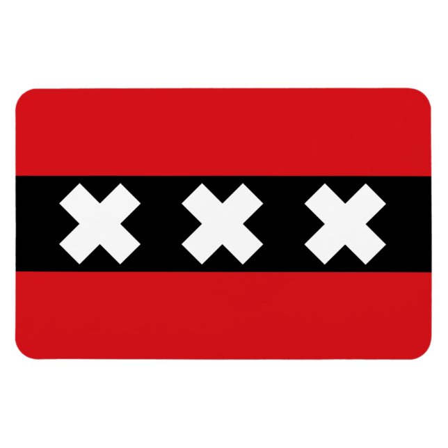 Amsterdam flag magnet (Horizontal)