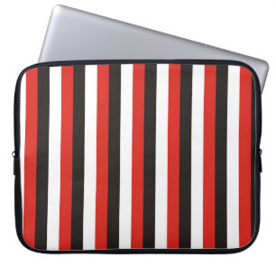 amsterdam flag stripes pattern red white black net laptop sleeve