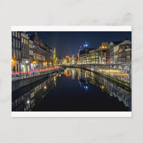 Amsterdam floating flower market Postcard