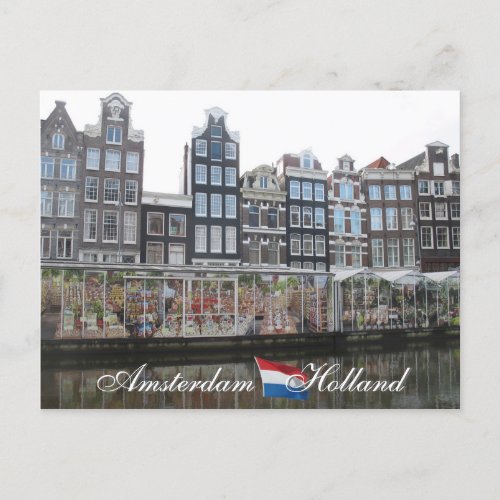 Amsterdam Flower Market Holland Postcard