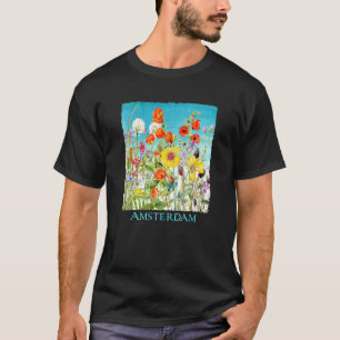 Amsterdam Garden Flowers Floral Women Girls Garden T-Shirt