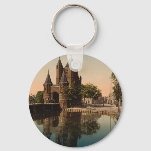 Amsterdam Gate Haarlem Netherlands Keychain