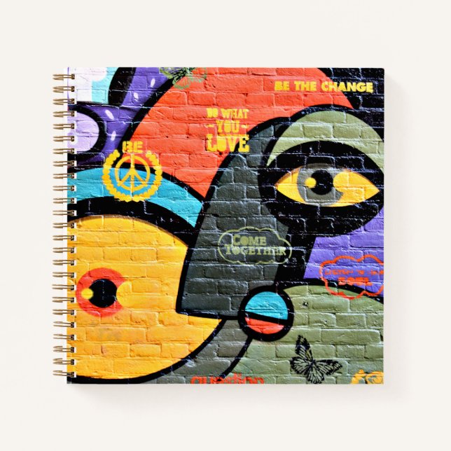 Amsterdam Graffiti, colorful and cool, Notebook (Front)
