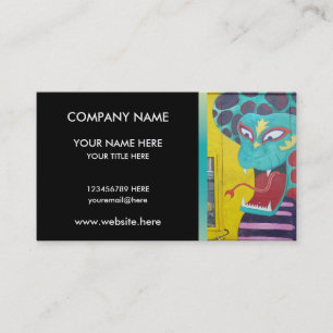 Amsterdam Graffiti Street Art Nr. 4 - Snake Business Card