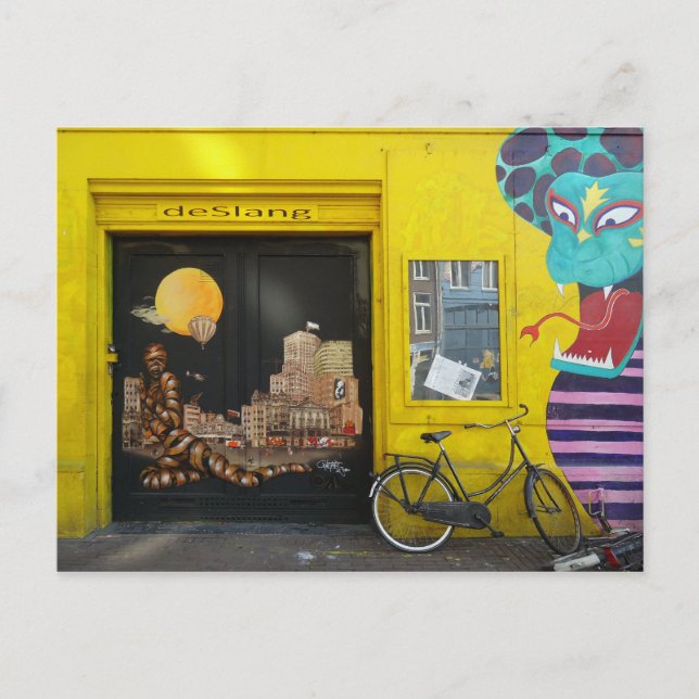 Amsterdam Graffiti Street Art Nr. 4 - Snake Postcard (Front)