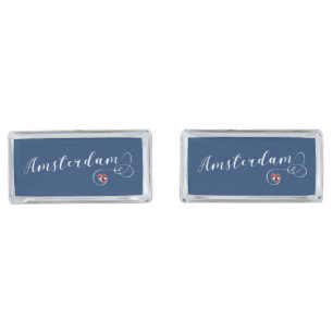 Amsterdam Heart Flag Cufflinks